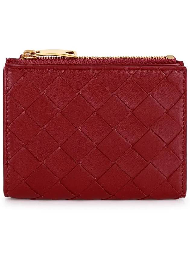 Intrecciato Zipper Small Half Wallet Apple Candy - BOTTEGA VENETA - BALAAN 1