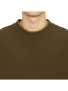 Stretch Cotton Fleece Mock Turtleneck Sweatshirt Olive Green - STONE ISLAND - BALAAN 7