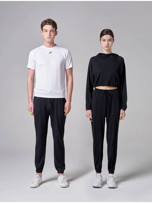 Tech Rib Track Pants Black - ATHPLATFORM - BALAAN 2