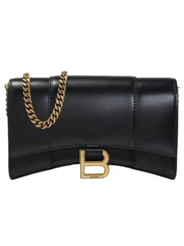 Hourglass Chain Mini Calfskin Cross Bag Black - BALENCIAGA - BALAAN 2