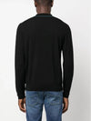 Embroidered Logo Merino Wool Polo Shirt Black - PAUL SMITH - BALAAN 3