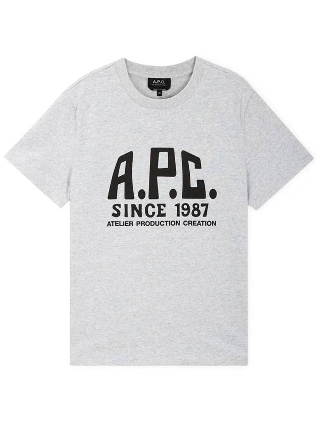 Print Label Short Sleeve T-Shirt Grey - A.P.C. - BALAAN 2