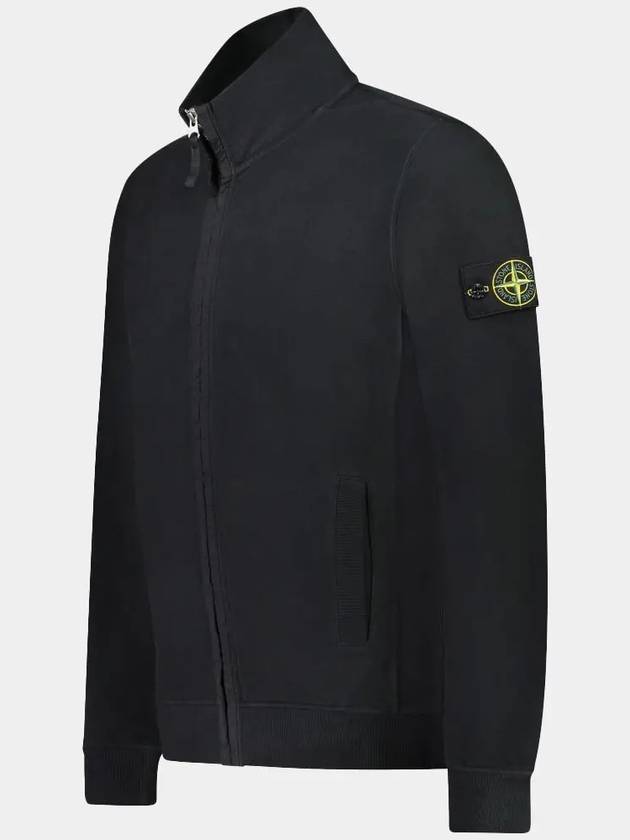 Logo Patch Zipper Zip-Up Jacket Black - STONE ISLAND - BALAAN 4