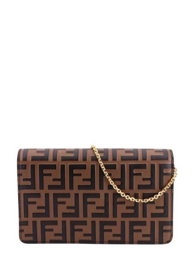 FF Diamond Flap Shoulder Back Brown - FENDI - BALAAN 3