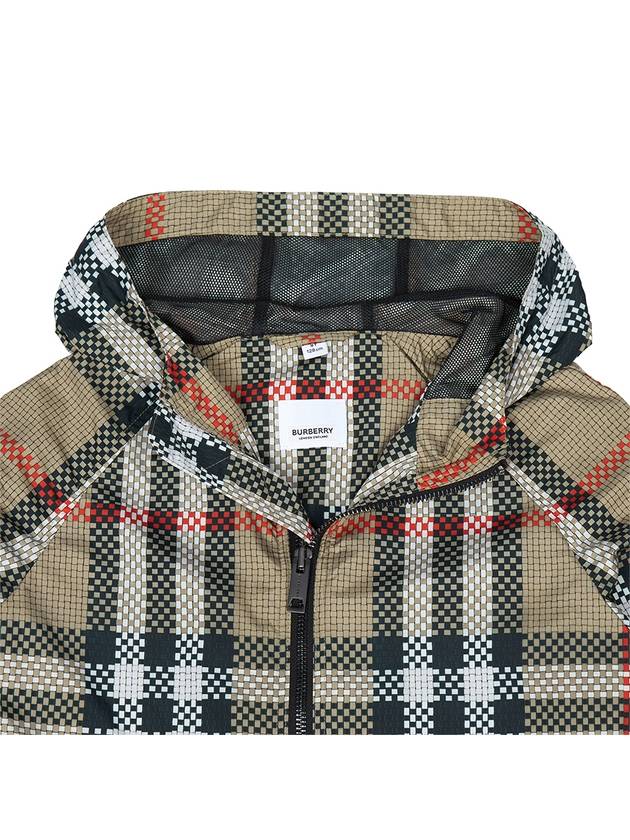 Kids Check Hooded Jacket Beige - BURBERRY - BALAAN 6