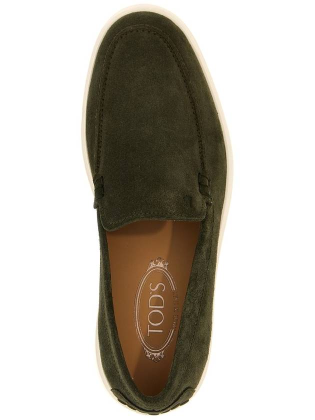 Suede Slipper Loafers Green - TOD'S - BALAAN 5