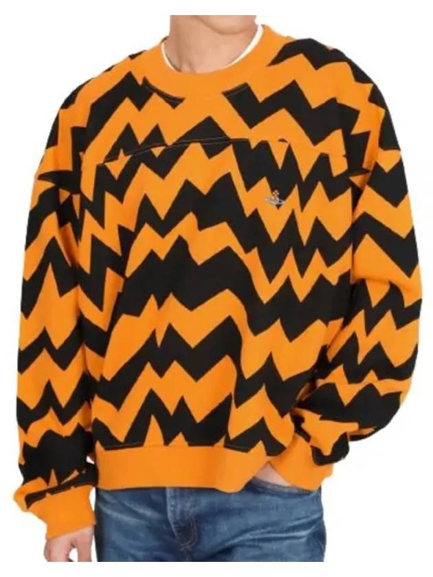 Fresh Crew Neck Cotton Sweatshirt Zig Zag - VIVIENNE WESTWOOD - BALAAN 2