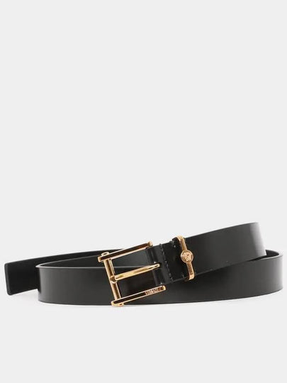 Column Leather Belt Black - VERSACE - BALAAN 2