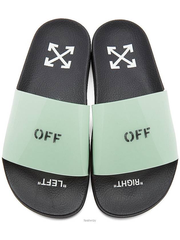 women's logo print full slides - OFF WHITE - BALAAN 2