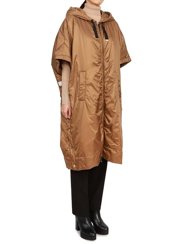 Frida Padded Hooded Jacket Camel - MAX MARA - BALAAN 6