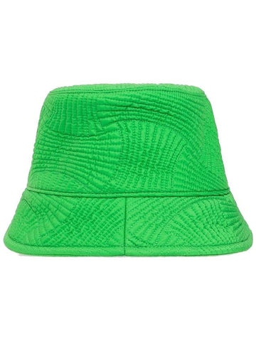 Women's Quilted Bucket Hat Green - BOTTEGA VENETA - BALAAN.
