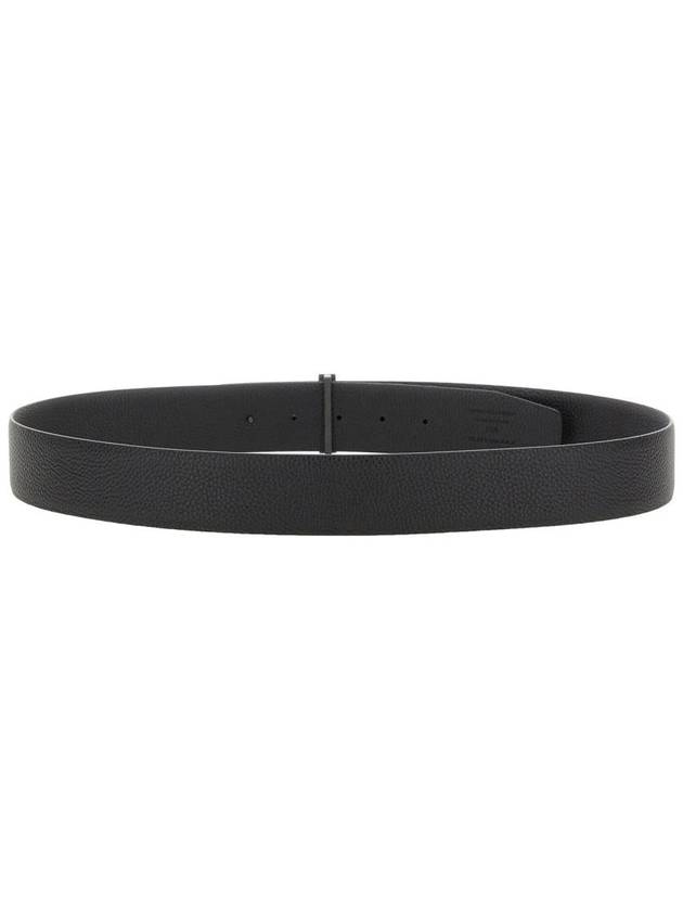 Men's Logo Reversible Leather Belt Black - TOM FORD - BALAAN 7