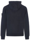 Wappen Patch Cotton Fleece Hoodie Navy - STONE ISLAND - BALAAN 4