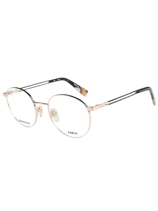 Eyewear Round Eyeglasses Gold - FURLA - BALAAN 1