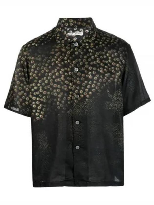 Floral Print Short Sleeve Shirt Black - OUR LEGACY - BALAAN 2