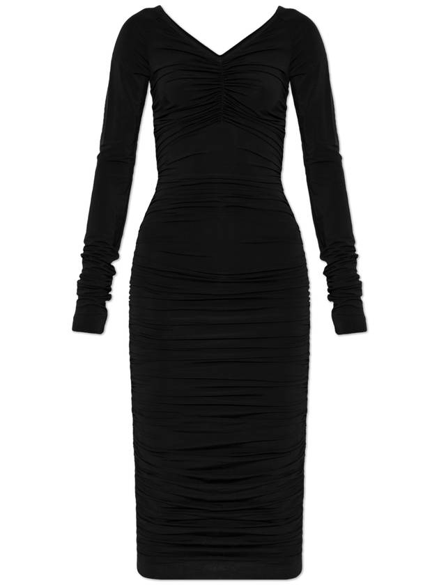 Dolce & Gabbana Draped Dress, Women's, Black - DOLCE&GABBANA - BALAAN 1