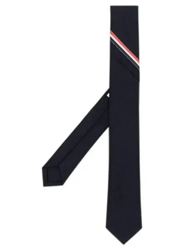 MNL021A F0147 415 RWB three stripe wool tie navy TEO 271705 - THOM BROWNE - BALAAN 1