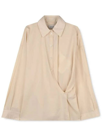 Dry Silk Straight Collar Twist Shirt Cream - LEMAIRE - BALAAN 2