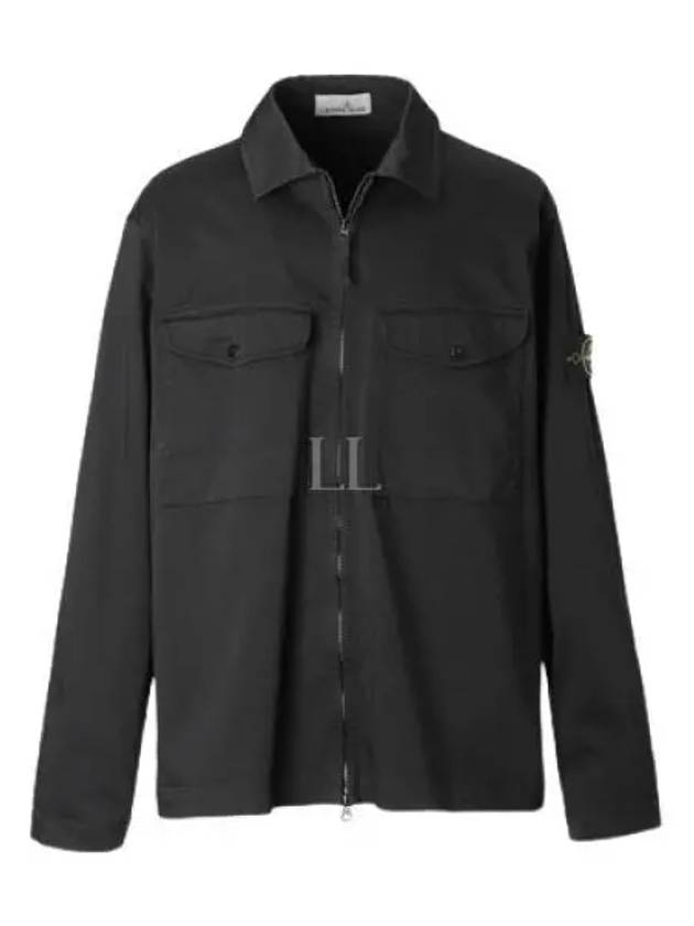 Two-pocket Overshirt Zip-up Jacket Black - STONE ISLAND - BALAAN 2