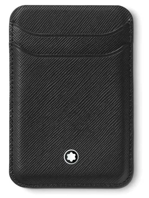 Sartorial Magsafe Compatible Calfskin Card Wallet Black - MONTBLANC - BALAAN 4