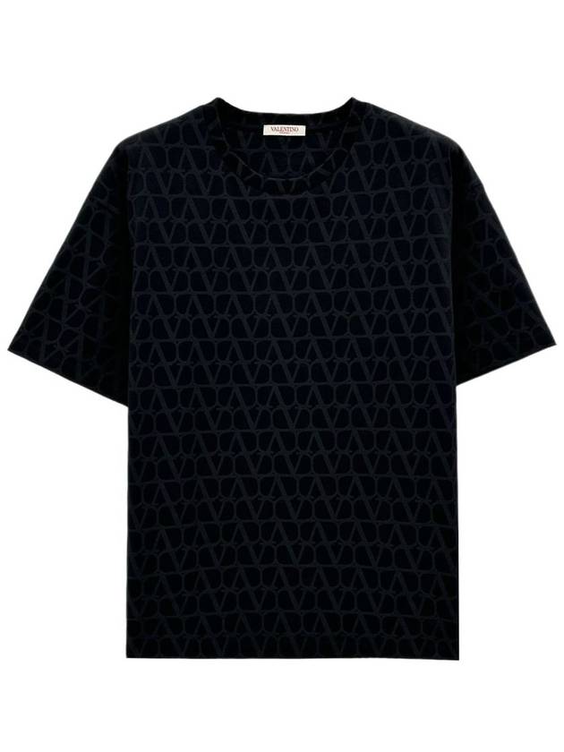 Iconographe Print Cotton Short Sleeve T-Shirt Black - VALENTINO - BALAAN 2