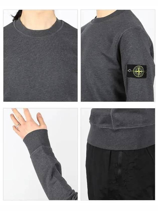 Wappen Patch Crew Neck Sweatshirt Dark Grey - STONE ISLAND - BALAAN 4