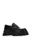 Monolith Brushed Leather Loafers Black - PRADA - BALAAN 3