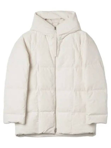 Quilted hood down padded white - JIL SANDER - BALAAN 1