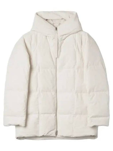 Quilted hood down padded white - JIL SANDER - BALAAN 1