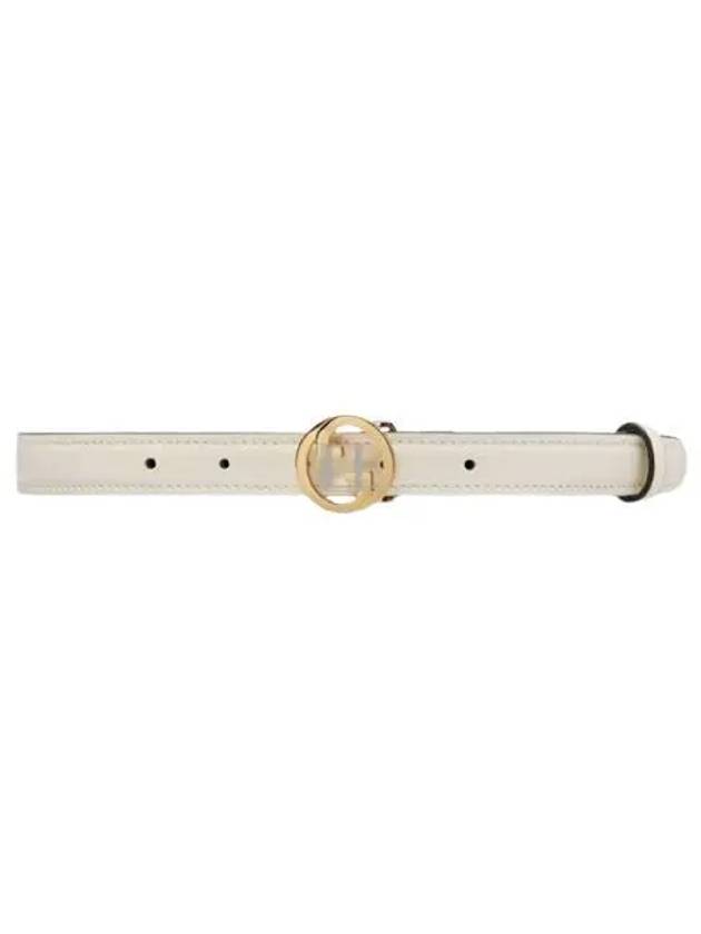 Blondie Thin Leather Belt White - GUCCI - BALAAN 2