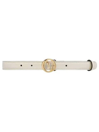 Blondie Thin Leather Belt White - GUCCI - BALAAN 2