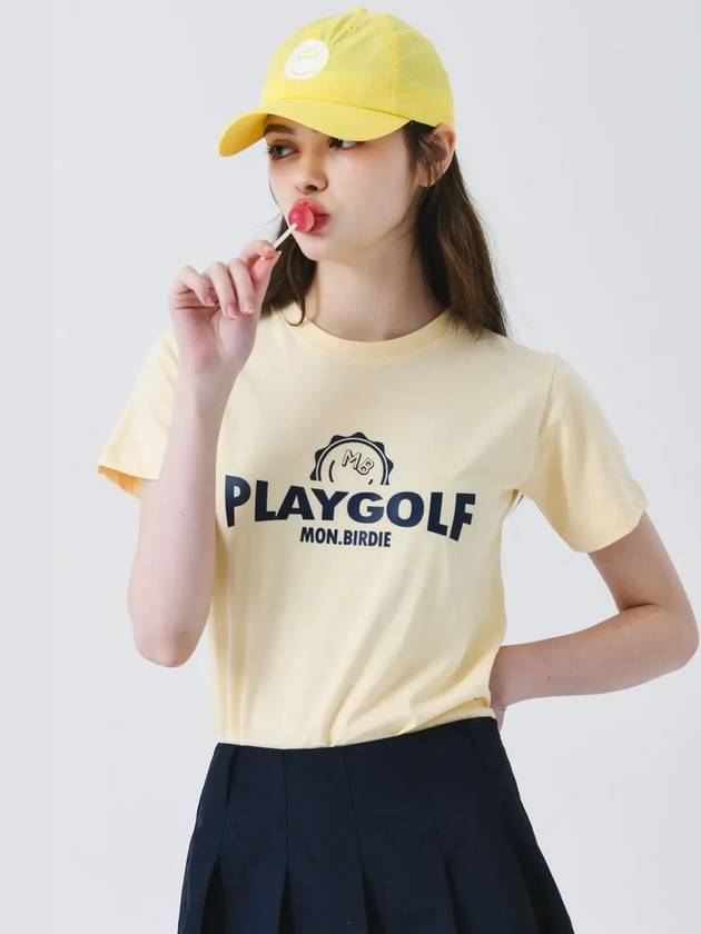 Washing short sleeve t-shirt YELLOW - MONBIRDIE GOLF - BALAAN 7