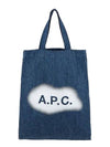 Logo Lou Mini Denim Tote Bag Indigo - A.P.C. - BALAAN 3