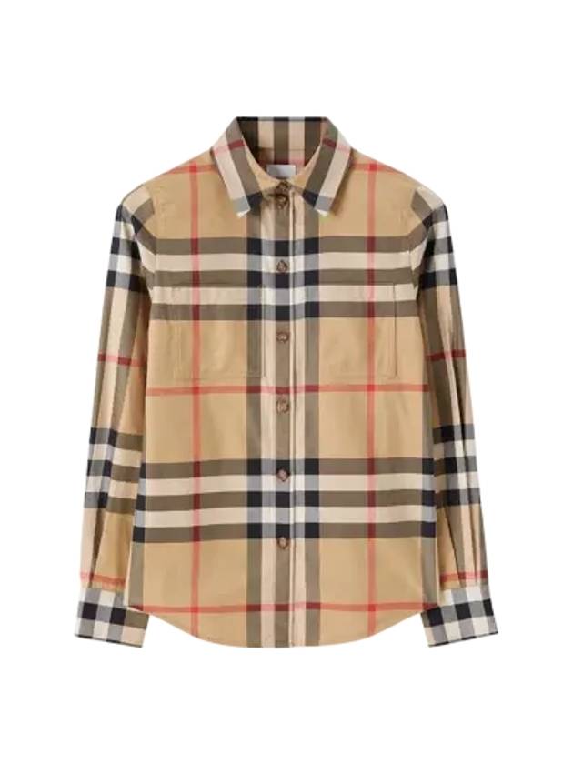 Vintage Check Cotton Shirt Beige - BURBERRY - BALAAN 3