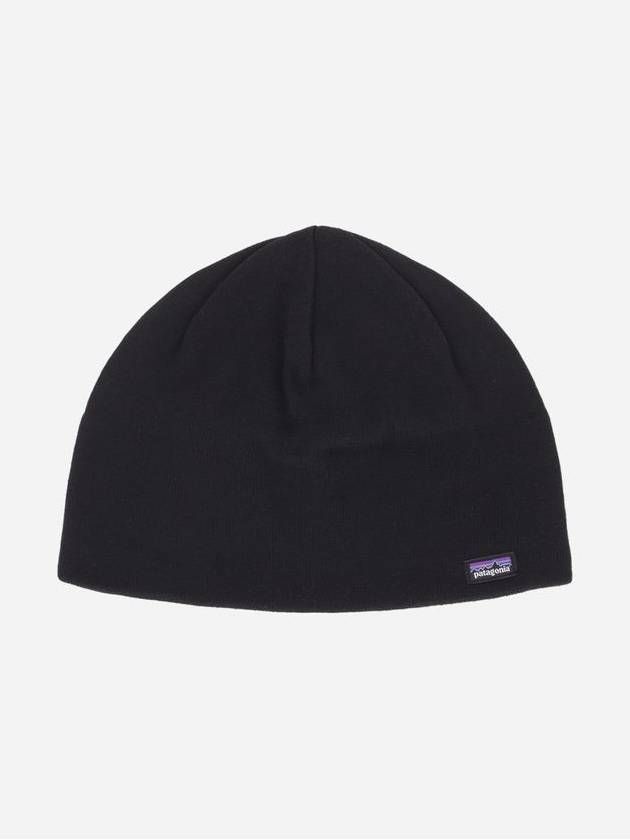 Logo Patch Beanie Black - PATAGONIA - BALAAN 1