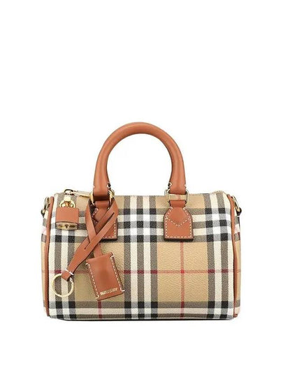 Check Mini Bowling Bag Archive Beige Briar Brown - BURBERRY - BALAAN 2