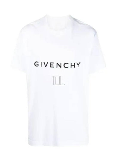 Logo Oversized Fit Cotton Short Sleeve T-Shirt White - GIVENCHY - BALAAN 2