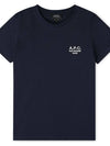 Denise Embroidered Short Sleeve T-shirt Navy - A.P.C. - BALAAN 4