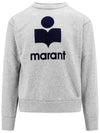 Mikoy Big Logo Cotton Sweatshirt Grey - ISABEL MARANT - BALAAN 3