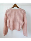 Pearl Cable Knit Top Blossom Pink - STUSSY - BALAAN 3