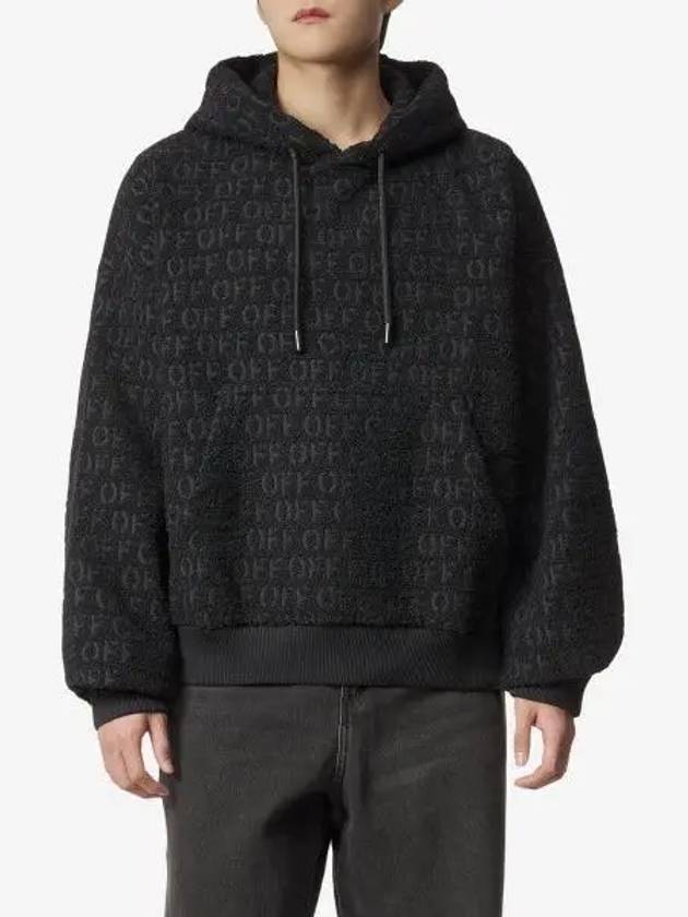 Logo Boucle Hoodie Black - OFF WHITE - BALAAN 2