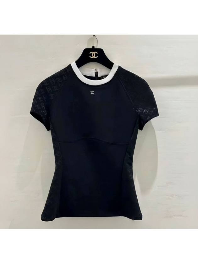 24C Logo Top Short Sleeve TShirt P76414 - CHANEL - BALAAN 4