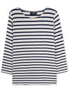 Galathee Striped Sailor Long Sleeve T-Shirt Blue - SAINT JAMES - BALAAN 4