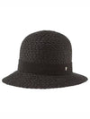 HAT51378 CA Nikki Charcoal Black Ribbon Cloche Bucket Hat - HELEN KAMINSKI - BALAAN 1