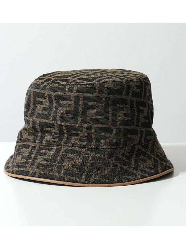 FF Logo Embroidery Cotton Bucket Hat Brown - FENDI - BALAAN 2