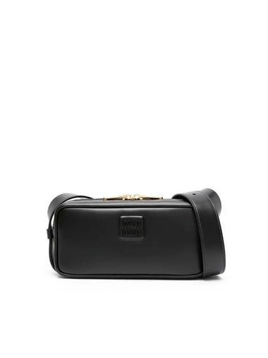 Logo Leather Square Shoulder Bag Black 5BC158 - MIU MIU - BALAAN 1