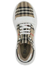 Vintage Check And Leather Sneakers White Archive Beige - BURBERRY - BALAAN 3