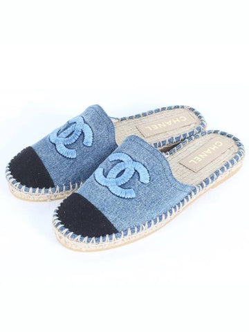 cc logo espadrille mule 37 - CHANEL - BALAAN 1