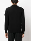 Lambswool Knit Cardigan Black - STONE ISLAND - BALAAN 5