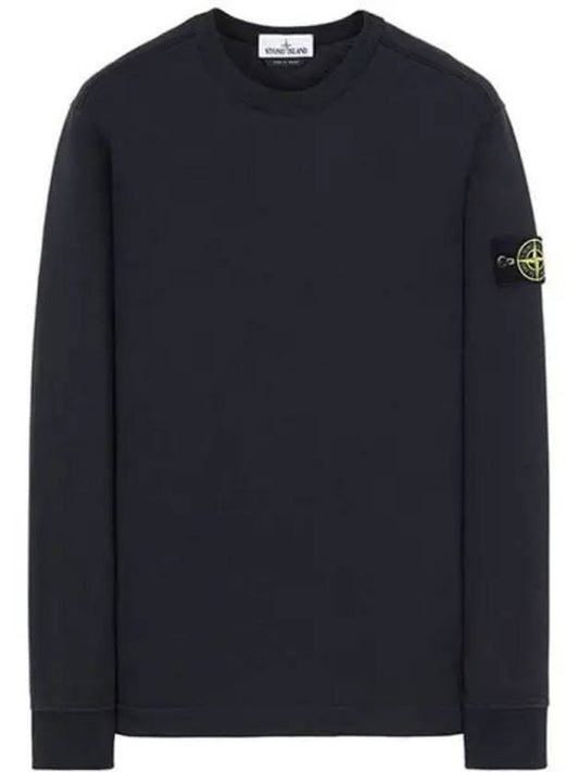 Logo Wappen Patch Crew Neck Long Sleeve T Shirt Navy - STONE ISLAND - BALAAN 2